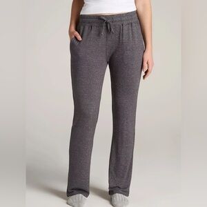 Open-Bottom Cozy PJ Lounge Pants for Tall Women Medium X-Tall Charcoal Gray